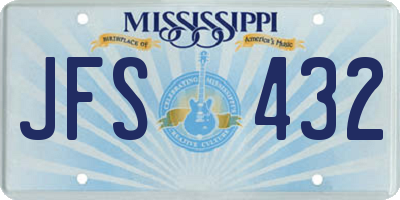 MS license plate JFS432