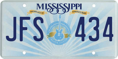 MS license plate JFS434