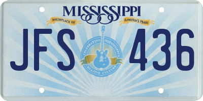 MS license plate JFS436