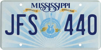 MS license plate JFS440