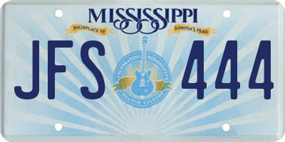 MS license plate JFS444