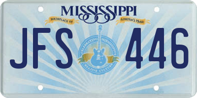 MS license plate JFS446