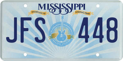 MS license plate JFS448