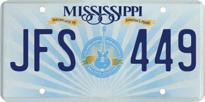 MS license plate JFS449
