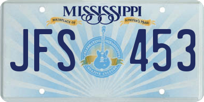 MS license plate JFS453