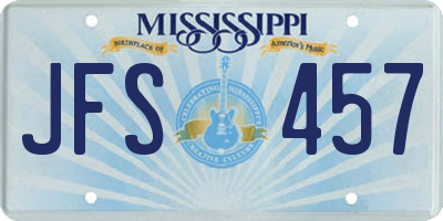 MS license plate JFS457