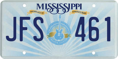 MS license plate JFS461