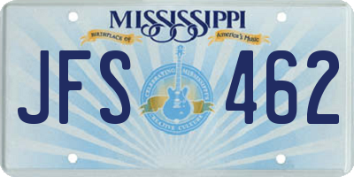 MS license plate JFS462