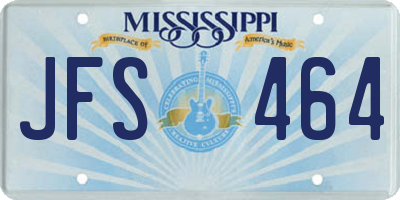 MS license plate JFS464