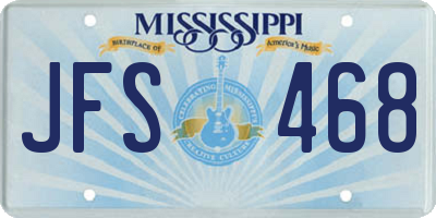 MS license plate JFS468