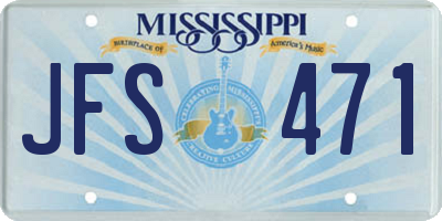 MS license plate JFS471