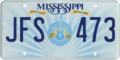 MS license plate JFS473