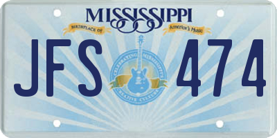 MS license plate JFS474