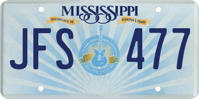 MS license plate JFS477