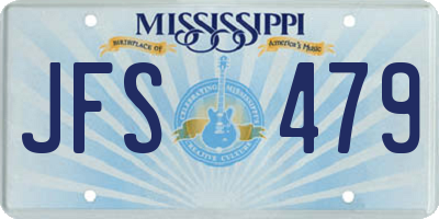 MS license plate JFS479