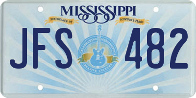 MS license plate JFS482