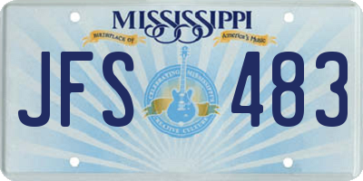 MS license plate JFS483