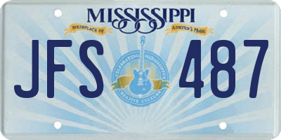 MS license plate JFS487