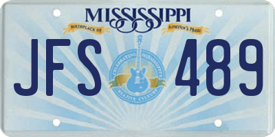 MS license plate JFS489