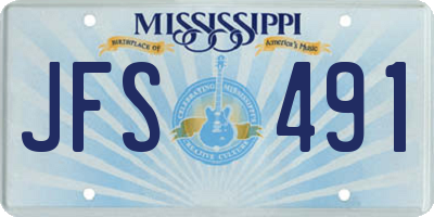 MS license plate JFS491
