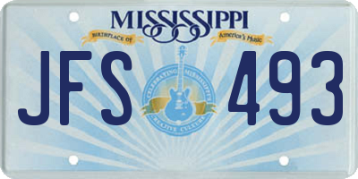 MS license plate JFS493