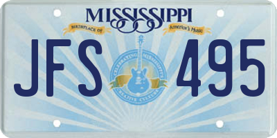 MS license plate JFS495