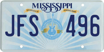 MS license plate JFS496