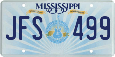 MS license plate JFS499