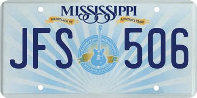 MS license plate JFS506