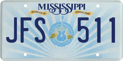 MS license plate JFS511