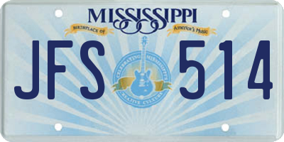 MS license plate JFS514