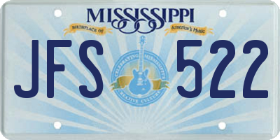 MS license plate JFS522