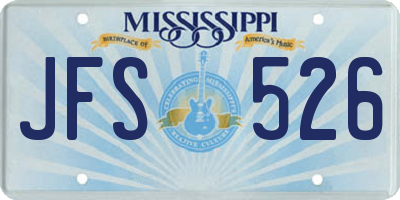 MS license plate JFS526