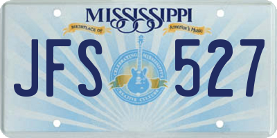 MS license plate JFS527