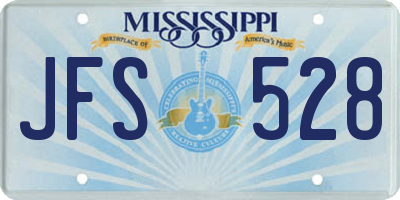 MS license plate JFS528