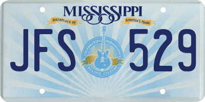 MS license plate JFS529