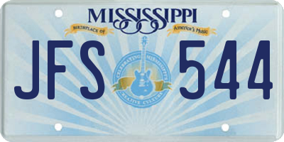 MS license plate JFS544