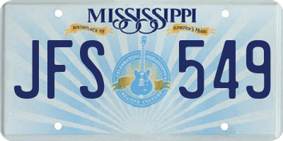 MS license plate JFS549