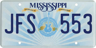 MS license plate JFS553