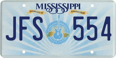 MS license plate JFS554
