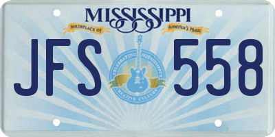 MS license plate JFS558