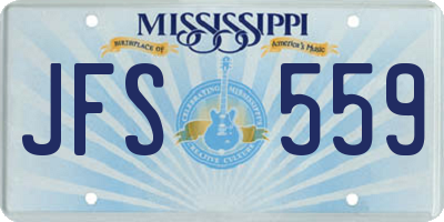 MS license plate JFS559