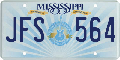 MS license plate JFS564