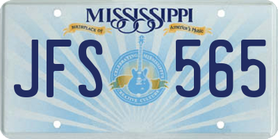 MS license plate JFS565