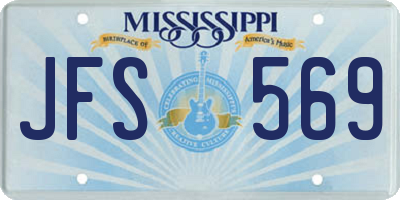 MS license plate JFS569