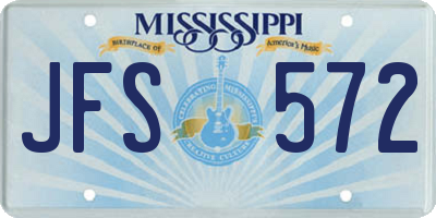 MS license plate JFS572