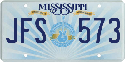 MS license plate JFS573