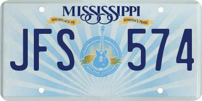 MS license plate JFS574