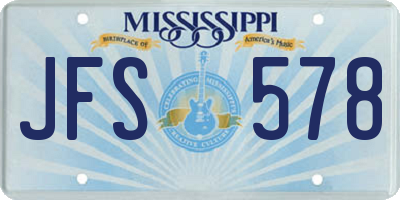 MS license plate JFS578