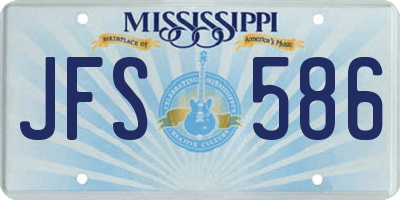 MS license plate JFS586